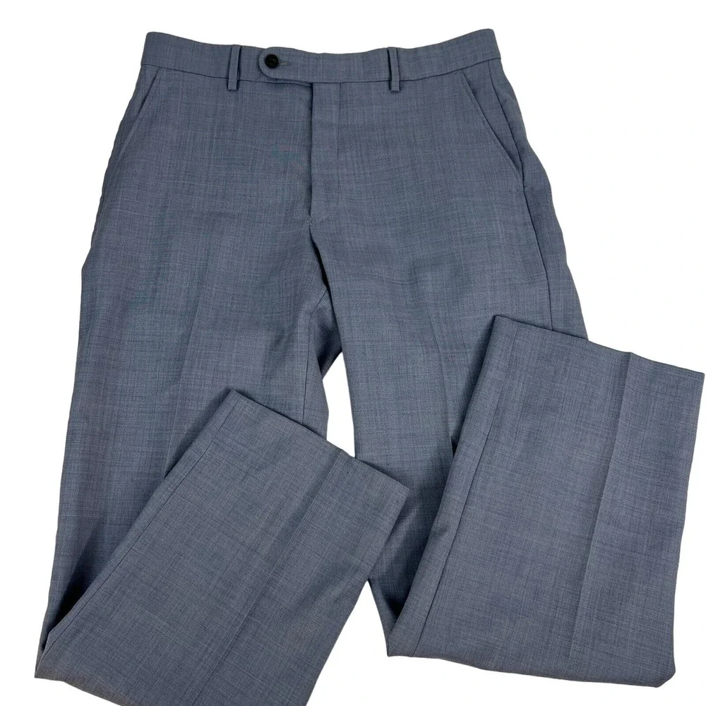 Ballin Comfort EZE Blue Super 110 Wool Pants Made in‎ Canada 33